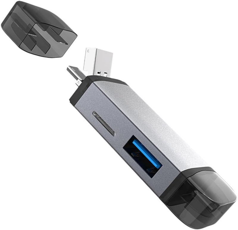 Multi-Functional USB C Memory Card Reader OTG Converter with USB High-Speed Data Transfer for Laptop Phone Tablet Compatible with SD Cards - Image 1