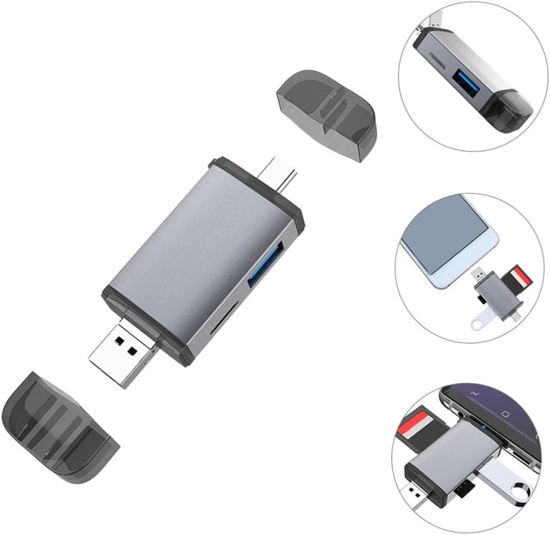 Multi-Functional USB C Memory Card Reader OTG Converter with USB High-Speed Data Transfer for Laptop Phone Tablet Compatible with SD Cards - Image 3