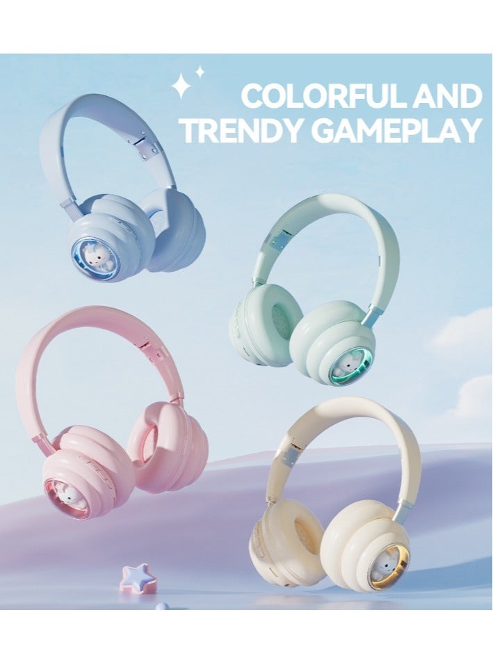 GULFLINK KE-30 Wireless Headset Over-Ear Headphones Bluetooth Pc Gaming Headphones Green  - Image 3