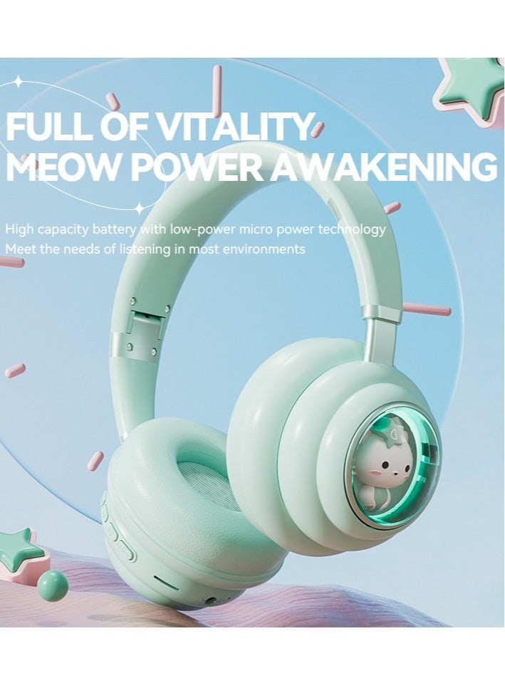 GULFLINK KE-30 Wireless Headset Over-Ear Headphones Bluetooth Pc Gaming Headphones Green  - Image 4