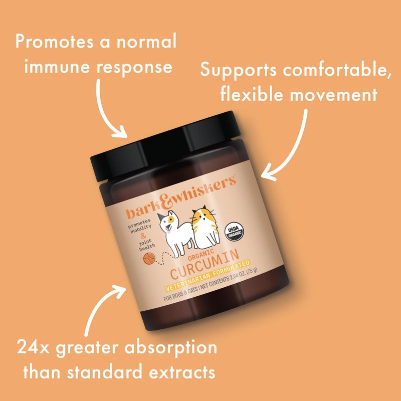Dr. Mercola Bark & Whiskers Organic Curcumin, 2.64 Oz. (75 g), 300 Scoops, Promotes Mobility & Joint Health, Veterinarian Formulated, Non-GMO, Certified USDA Organic, Dr. Mercola - Image 5
