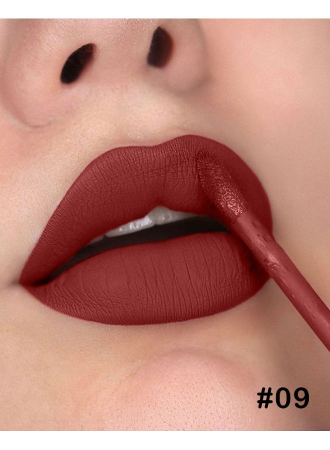 Voloria Velvet Matte Liquid Lipstick #09 – Long-lasting, Soft Matte Finish - Image 2