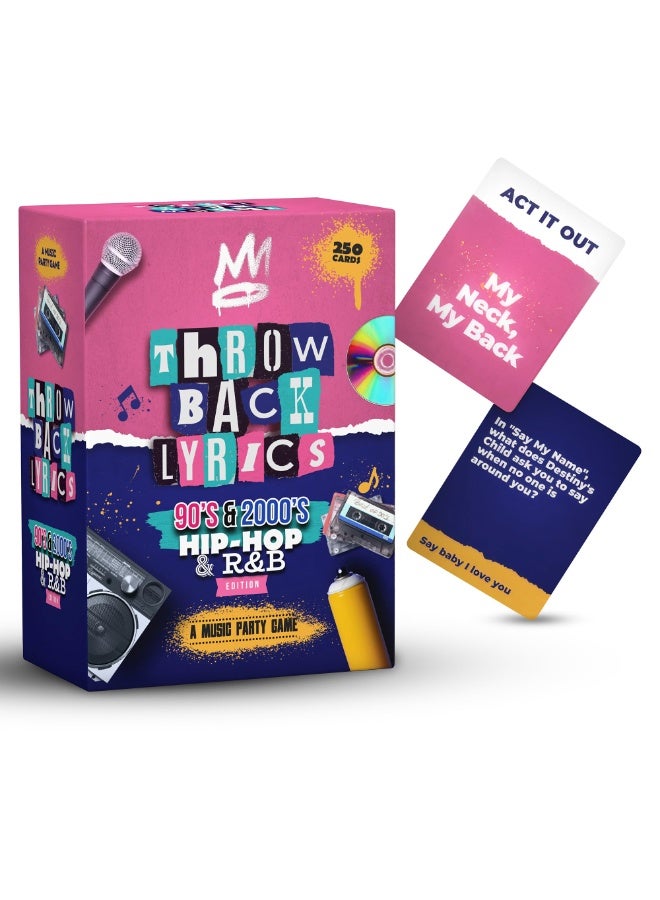 NIBEMINENT Hip-Hop and R&B cards from the 1990s and 2000s, completing lyrics and word guessing games with playlists and stickers - Image 1