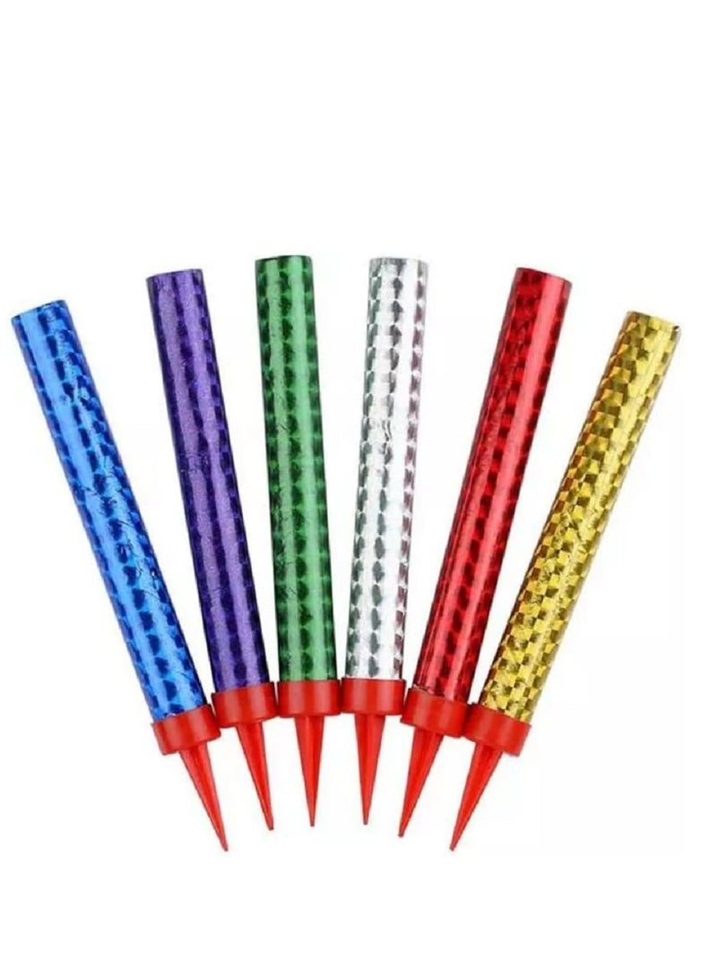 Sparkling Candle Set: 6 sparkling fountain candles to brighten up birthdays and special occasions (12 cm). - Image 1