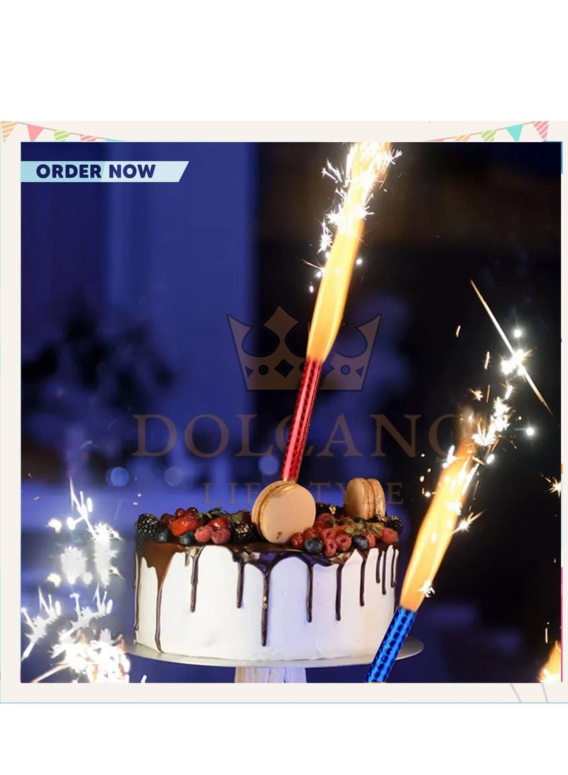 Sparkling Candle Set: 6 sparkling fountain candles to brighten up birthdays and special occasions (12 cm). - Image 3