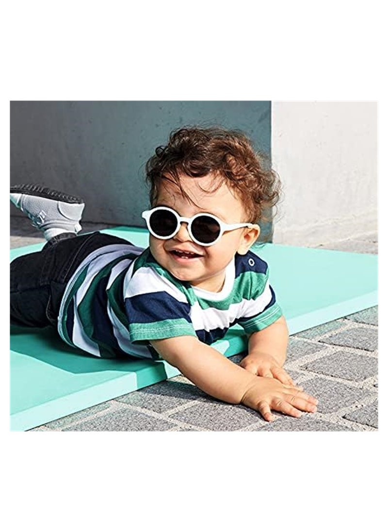 SYOSI - Baby Polarized Sunglasses with Strap Adjustable TPEE Flexible Frame, Infant UV400 Protection Sunglasses for Toddler Girls Boys Age 0-12 Months, Baby Glasses UV Protection (Blue) - Image 1