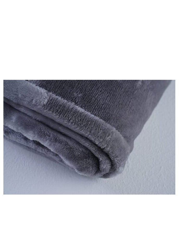 Pan Home PAN Home Home Furnishings Ultra Plush Blanket 150X200 cm- Grey  - Image 3