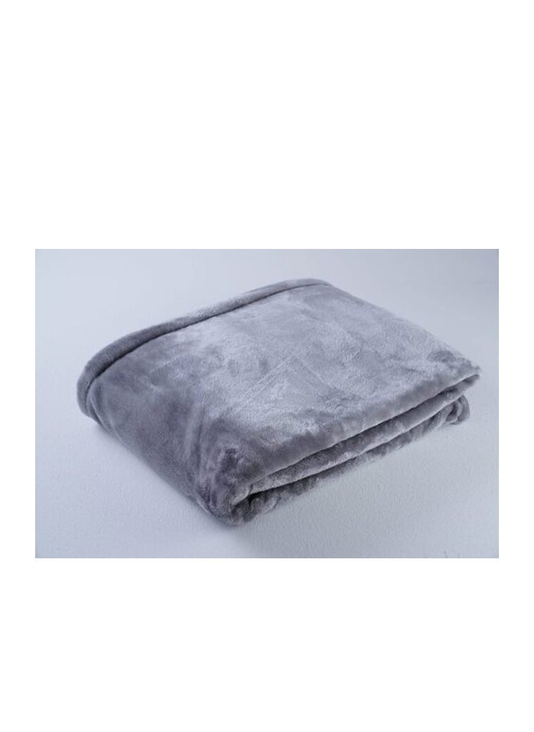 Pan Home PAN Home Home Furnishings Ultra Plush Blanket 150X200 cm- Grey  - Image 2