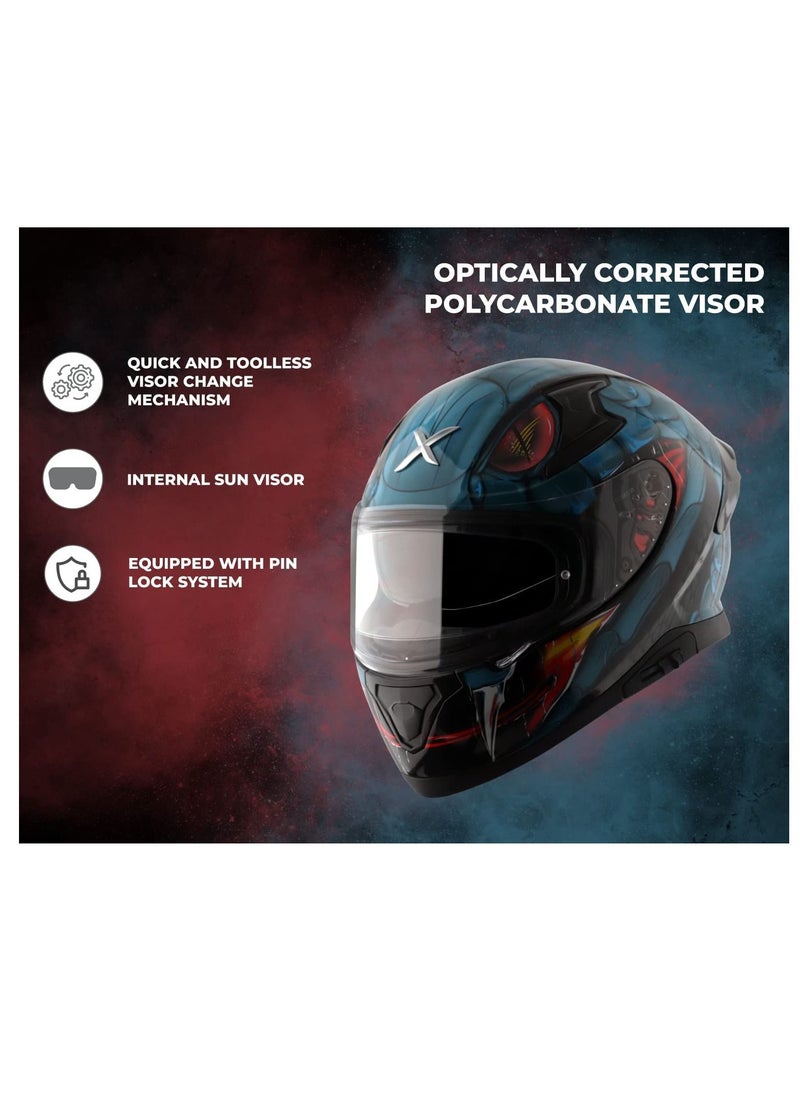 AXOR - AXOR HELMET APEX VENOMOUS Black Blue - Image 1