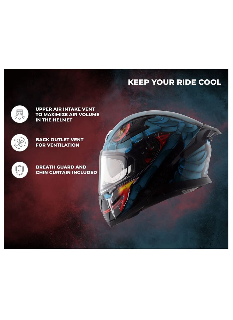 AXOR - AXOR HELMET APEX VENOMOUS Black Blue - Image 1