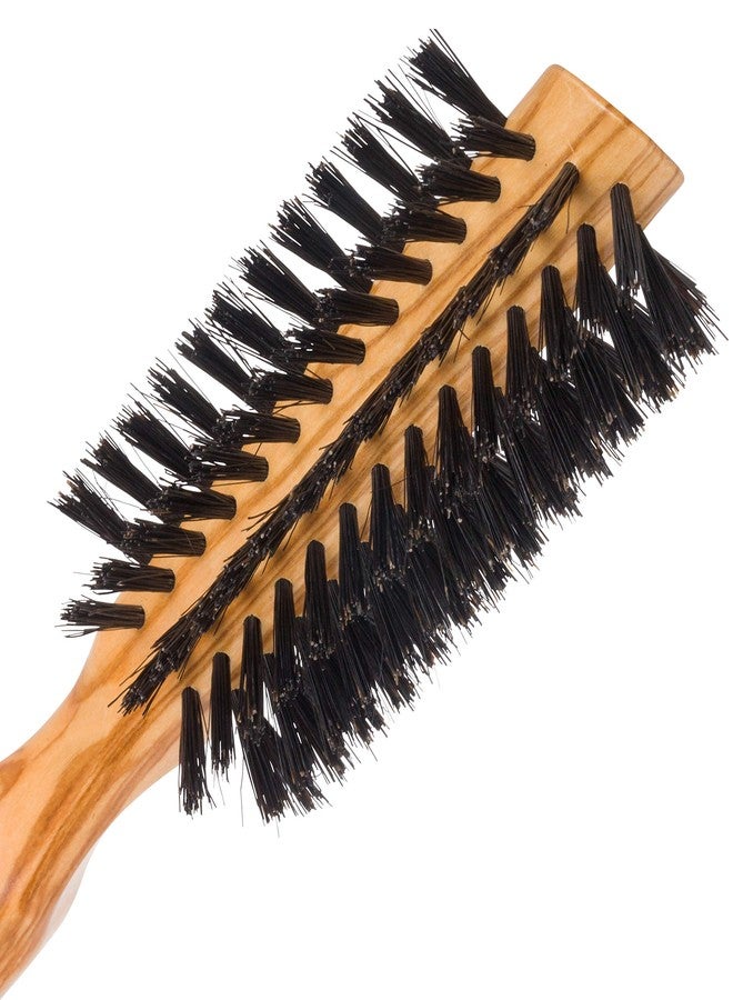 REDECKER Wild Boar Bristle Half Round Hairbrush with Waxed Olive Wood Handle, 8-1/2-Inches - Natural Boar Bristle Hair Brush Half Round - Imported Half Rounded Hair Brush - Image 2