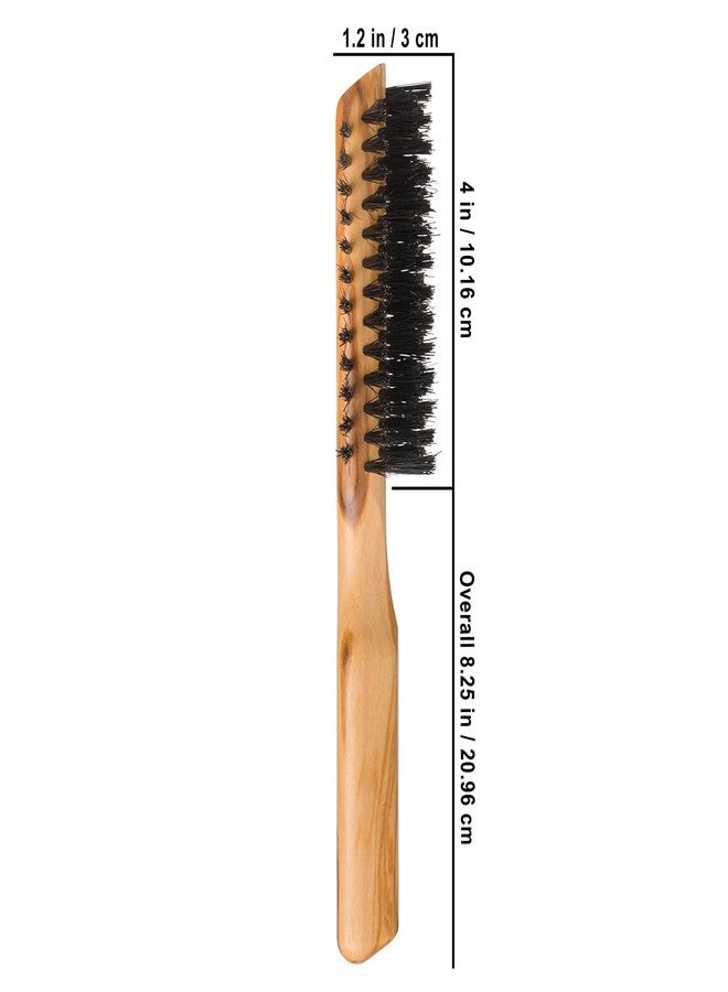 REDECKER Wild Boar Bristle Half Round Hairbrush with Waxed Olive Wood Handle, 8-1/2-Inches - Natural Boar Bristle Hair Brush Half Round - Imported Half Rounded Hair Brush - Image 3