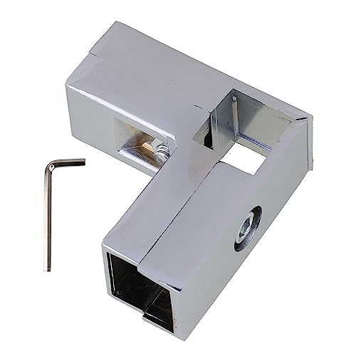 RDEXP Aluminum Alloy 3 Way L Shape Square Tube Clamp Tube Connector Pipe Fittings - Image 1