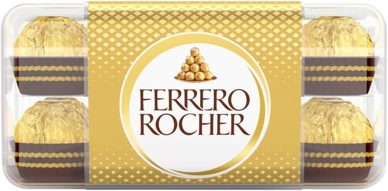Ferrero مجموعة شوكولاتة فيريرو روشيه 200 جرام (16 قطعة) - برايلين البندق الفاخرة - Image 1