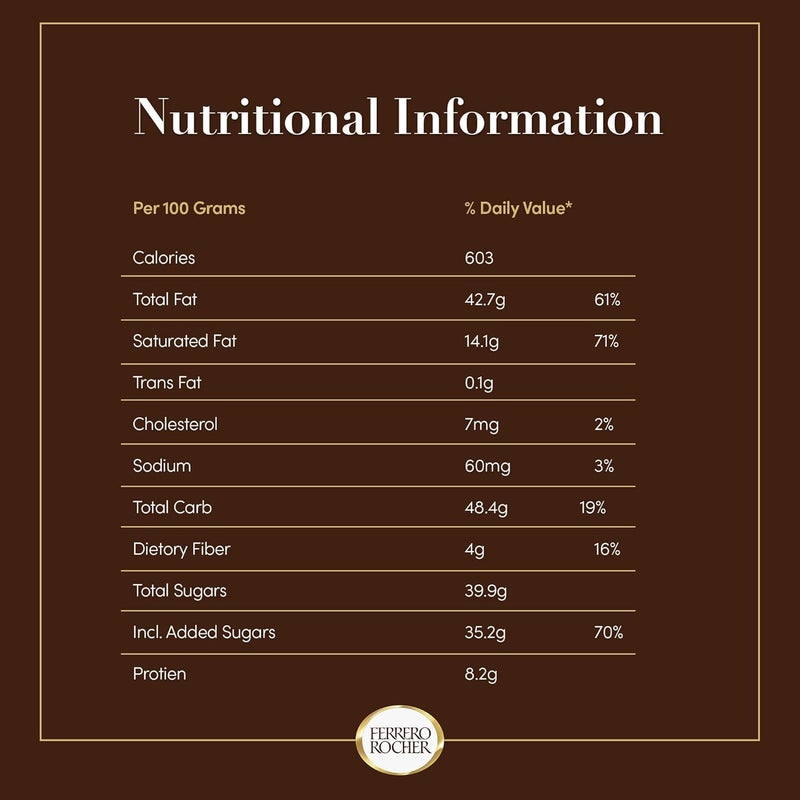Ferrero مجموعة شوكولاتة فيريرو روشيه 200 جرام (16 قطعة) - برايلين البندق الفاخرة - Image 2
