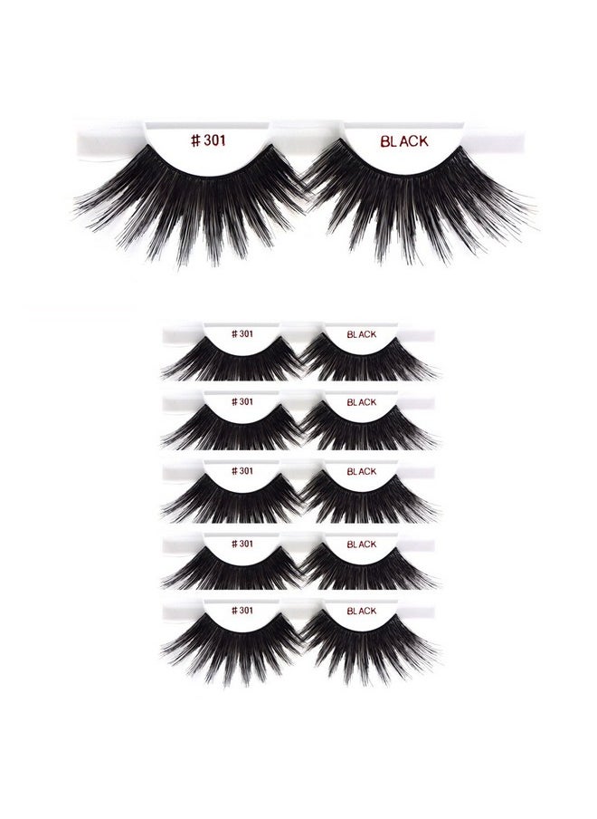 Keklle 6Packs Eyelashes301 Christina 100% Human Hair Fake Eyelashes  - Image 1