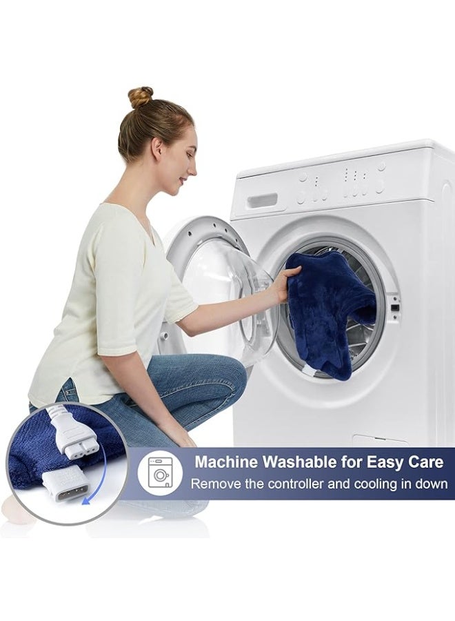 وسادة تدفئة كهربائية ثقيلة للرقبة والأكتاف - معتمدة للأمان - وشاح حراري كبير لتخفيف الألم وعلاج الضغط العميق - تسخين سريع لآلام الرقبة والتقلصات والتوتر العضلي - رمادي - Image 2