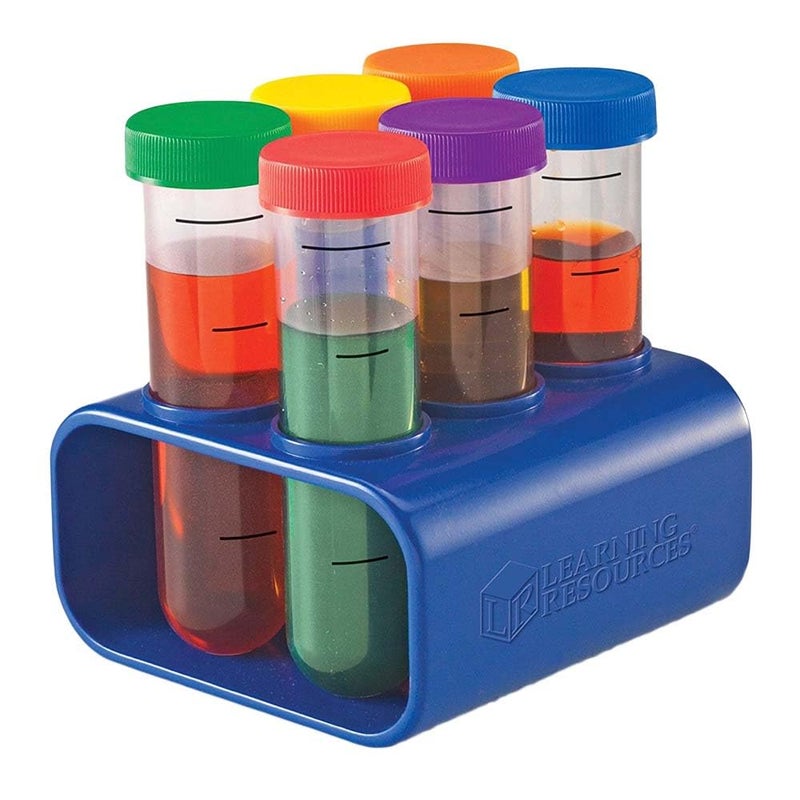 Learning Resources Primary Science Jumbo Test Tubes with Stand, Set of 6 Tubes, Ages 3+ - Image 1