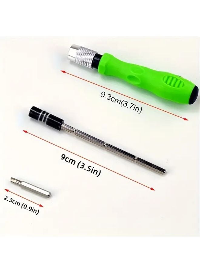 مجموعة مفكات براغي مغناطيسية دقيقة 32 قطعة باللون الأخضر، طقم إصلاح متين للإلكترونيات - Image 5