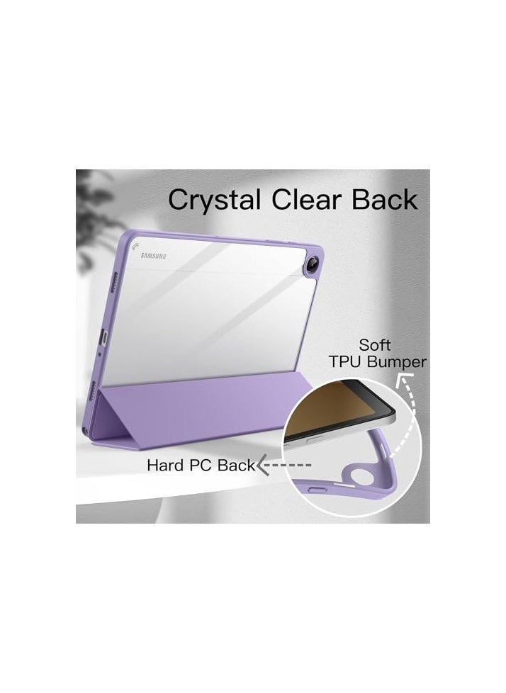 Compatible with Galaxy Tab A9 Plus Tablet 11 Inch 2023 Case, Clear Back Cover with Auto Wake for Samsung Tab A9+ Tablet 2023 (Lavender)
