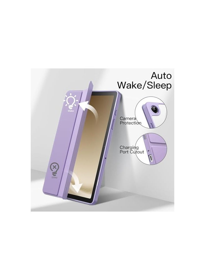 Compatible with Galaxy Tab A9 Plus Tablet 11 Inch 2023 Case, Clear Back Cover with Auto Wake for Samsung Tab A9+ Tablet 2023 (Lavender)