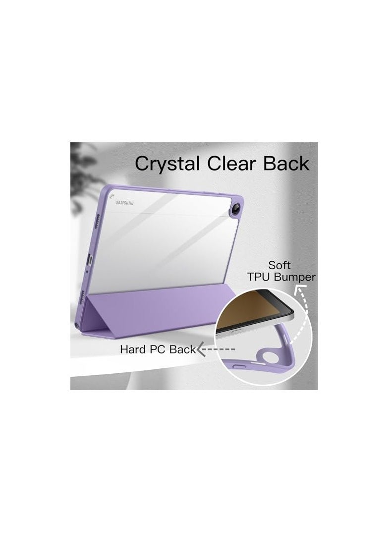 Compatible with Galaxy Tab A9 Plus Tablet 11 Inch 2023 Case, Clear Back Cover with Auto Wake for Samsung Tab A9+ Tablet 2023 (Lavender)