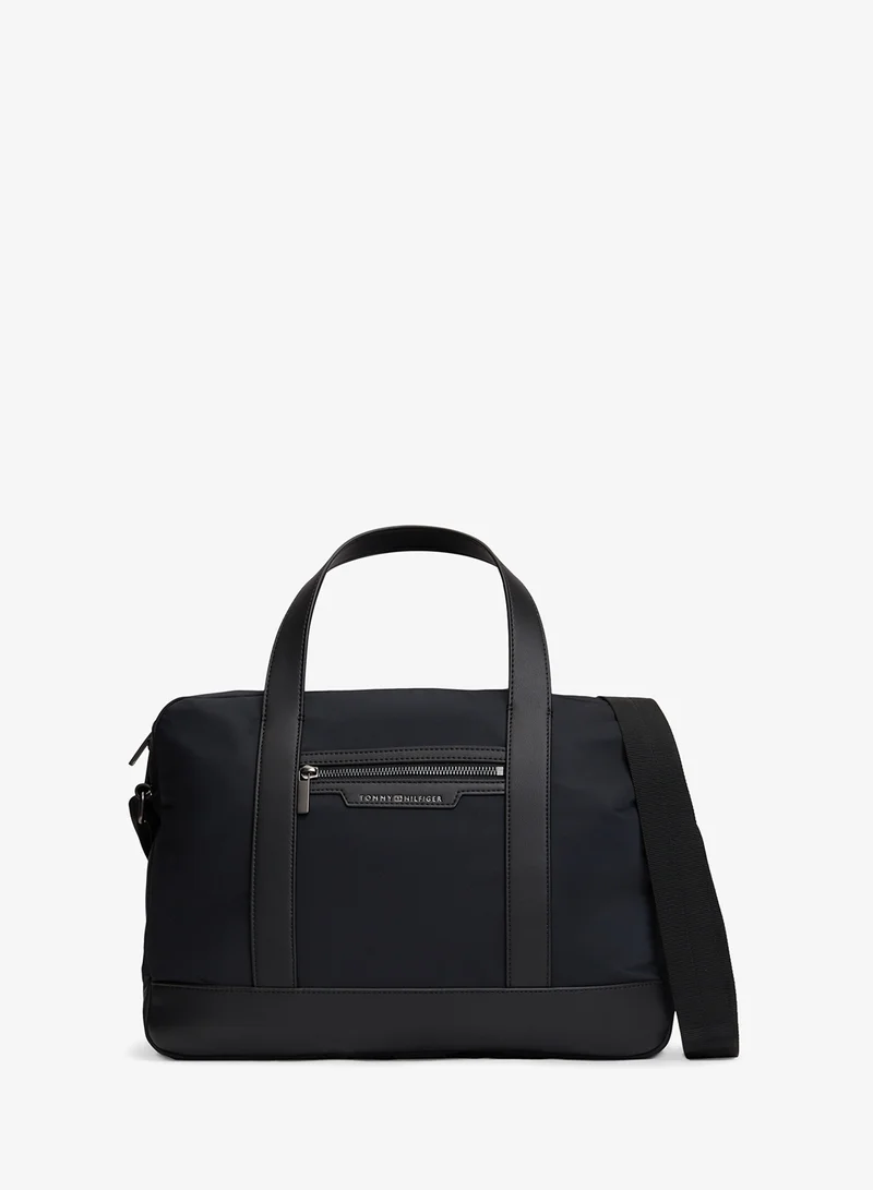 Tommy Hilfiger Zip Pocket Textile Laptop Bag