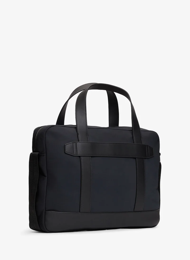 Tommy Hilfiger Zip Pocket Textile Laptop Bag