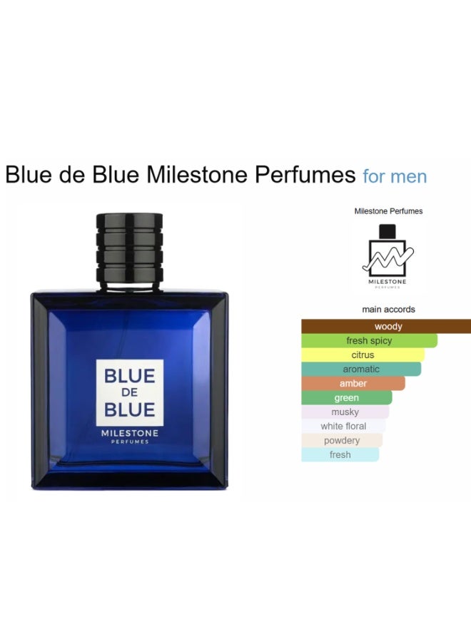 Milestone Blue De Blue EDP For Men 100ml - Image 2