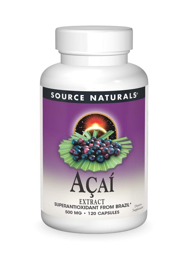 Source Naturals Acai Extract 500 Mg Capsule, 120 Count - Image 1