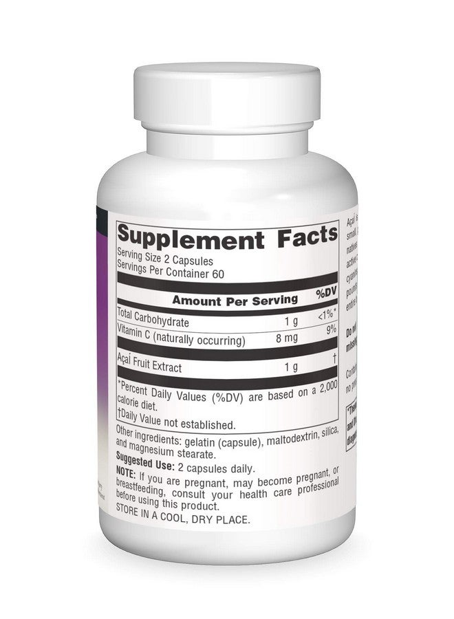 Source Naturals Acai Extract 500 Mg Capsule, 120 Count - Image 2