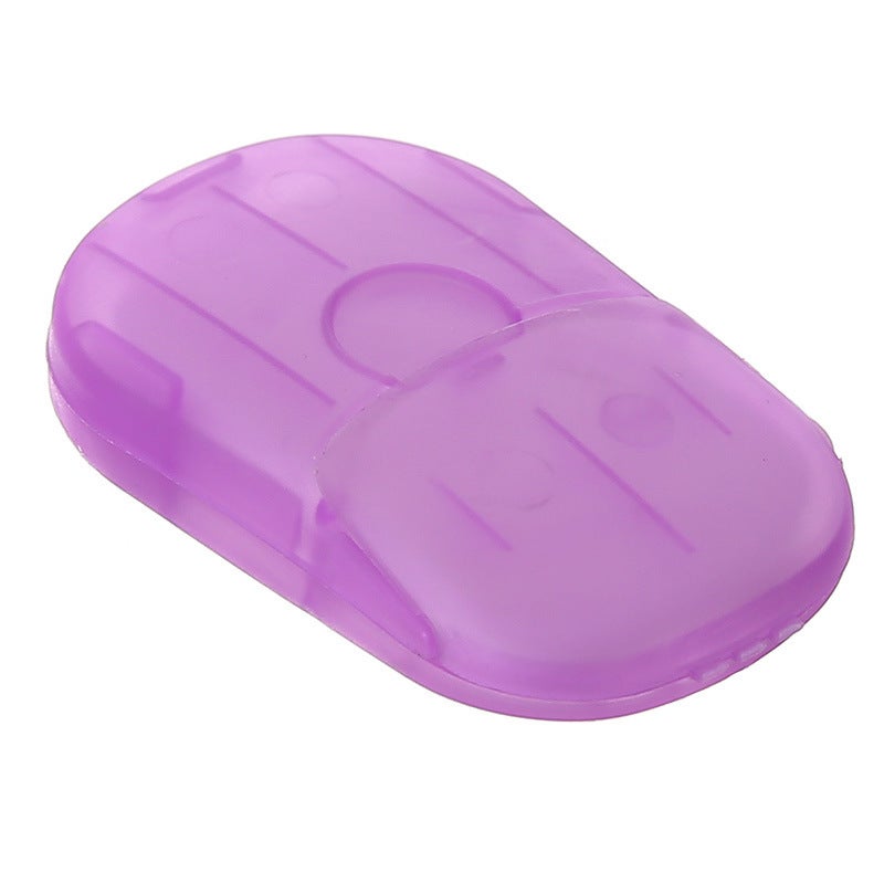 Generic Hotel Disposable Bath Products Soap Tablets Portable Travel Boxed Soap Paper Hand Washing Tablets Mini Soap Paper Purple 