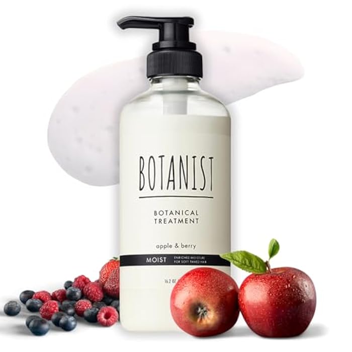 Botanist Natural Conditioner for Women, Organic Conditioner for Men with Planted-Protein, Rice Extract, Avocado Oil & Collagen, Hydrating CONDITIONER from Japan, 16.2 Oz Apple & Berry, MOIST - Image 1