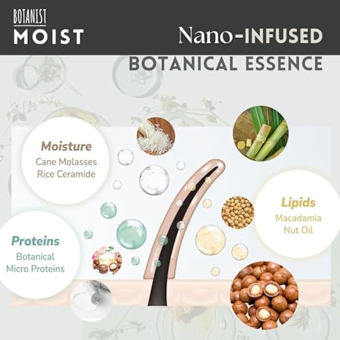 Botanist Natural Conditioner for Women, Organic Conditioner for Men with Planted-Protein, Rice Extract, Avocado Oil & Collagen, Hydrating CONDITIONER from Japan, 16.2 Oz Apple & Berry, MOIST - Image 5