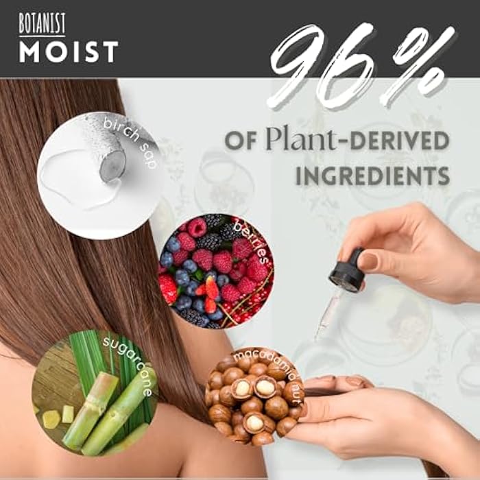 Botanist Natural Conditioner for Women, Organic Conditioner for Men with Planted-Protein, Rice Extract, Avocado Oil & Collagen, Hydrating CONDITIONER from Japan, 16.2 Oz Apple & Berry, MOIST - Image 3
