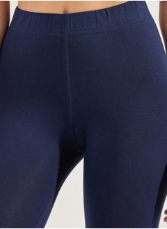 Styli Elastic Waistband Basic Capri Length Leggings  - Image 3