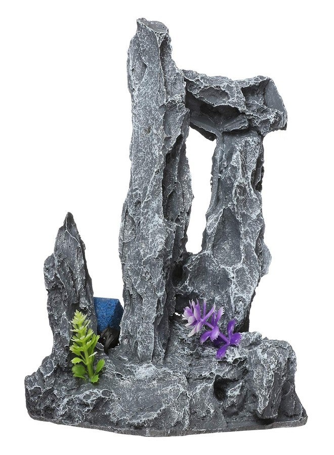 Mistletoe Natural-Looking Rock Stand Stone Aquarium Decoration | Safe Resin Material, Realistic Underwater Landscape for Fish Tank (16cm x 16cm x 8cm) - Image 2