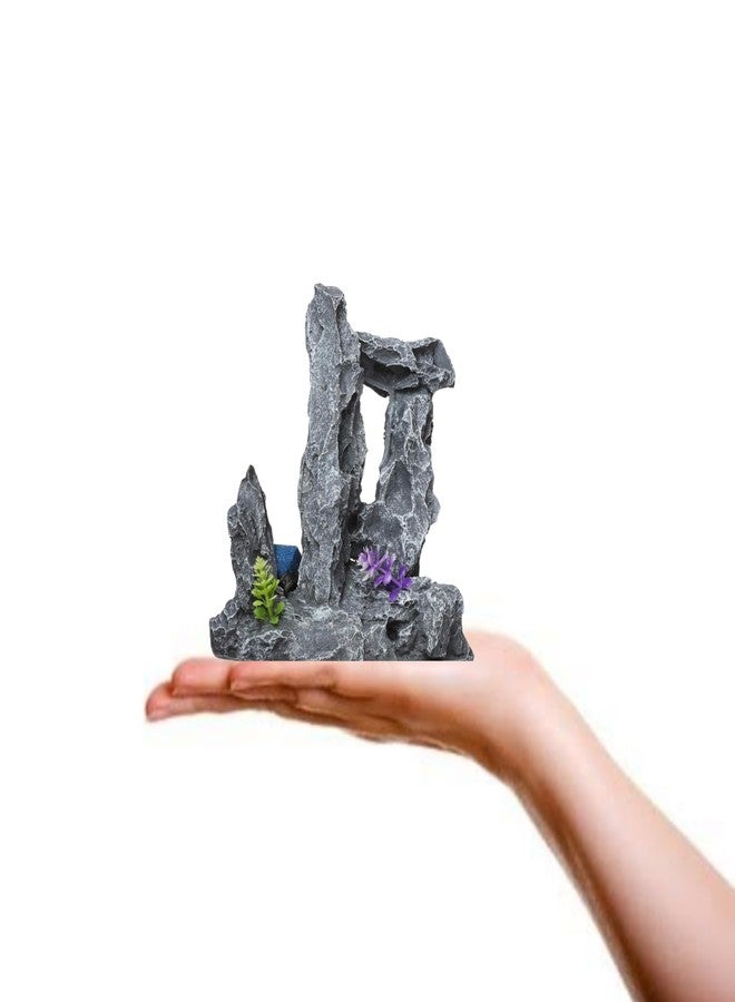 Mistletoe Natural-Looking Rock Stand Stone Aquarium Decoration | Safe Resin Material, Realistic Underwater Landscape for Fish Tank (16cm x 16cm x 8cm) - Image 4