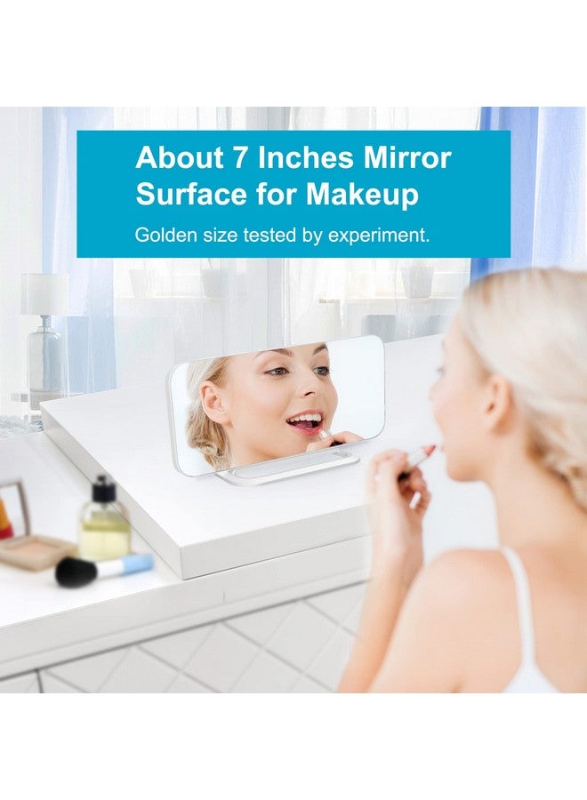 Jall Slim LED Digital Alarm Clock, Mirror Surface for Makeup, with Diming, Large Display, Easy Setting, USB Ports, Modern Decor for Bedroom, Desk, Christmas, Birthday Gift for Women, Daughter, Girl, White - Image 1