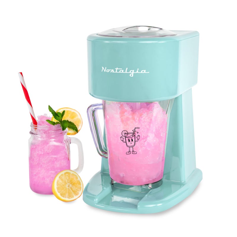 Nostalgia Retro 40-Ounce Frozen Beverage Station - Slushie Machine and Ice Shaver with Automatic Mixing for Soda, Cocktails and Margaritas - Easy & Safe Use - Aqua - Image 1