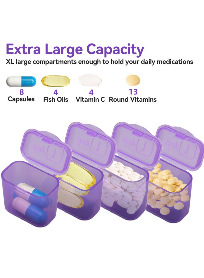 Zikra Daily Pill Organizer, Monthly Pill Organizer Box, Portable Pill Organizer Box for 31 Days, Removable Medication Pod, Travel Pill Case for Vitamins, Cod Liver Oil, Supplements and Medication - Image 4