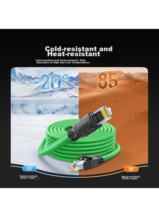 Samzhe Cat6a Industrial Ethernet Cable, High Flexibility Double-shielded Pure Copper 10 Gigabit Profinet Servo Tank Cable, Green, 0.3 Meters, Spfc6a-03 - Image 4