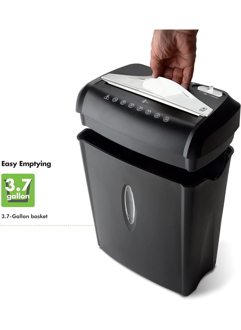 AURORA Aurora High Security Paper and Credit Card Shredder with 37Gallon Wastebasket 8Sheet CrossCut with Basket  - Image 4