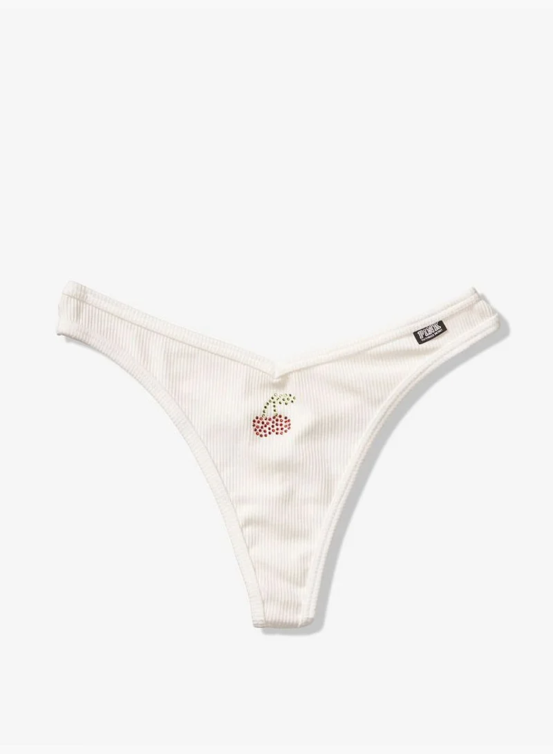 PINK Cotton Thong Underwear