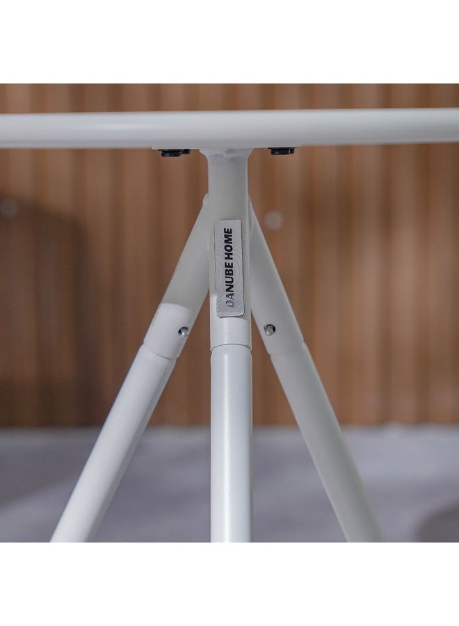 DANUBE HOME Cinny Coffee Table | 1 pc Outdoor Table |  Water-Resistant Patio Desk |  All Weather Steel Patio Modern Outdoor Furniture For Garden-White - Image 4