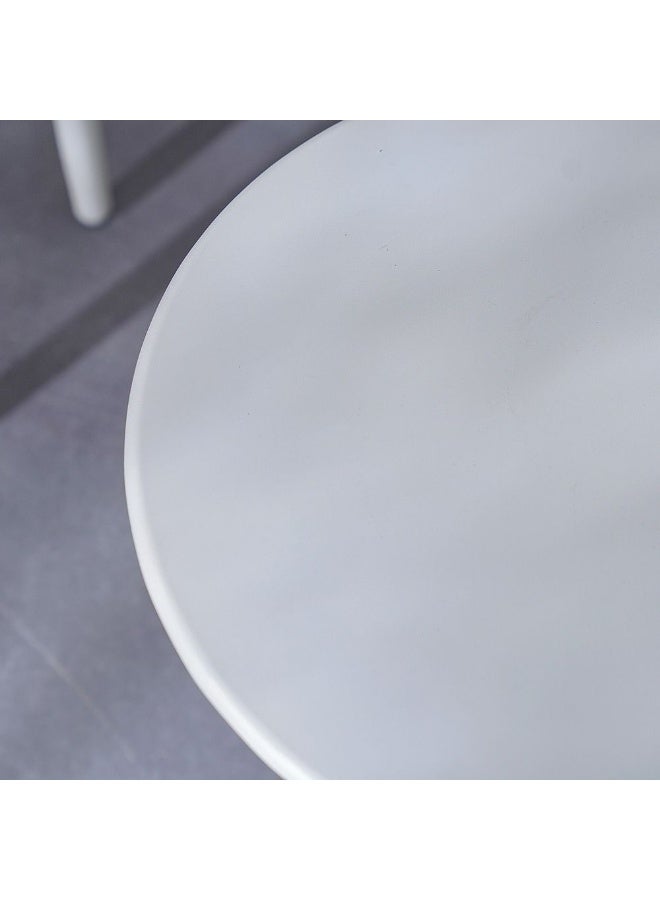 DANUBE HOME Cinny Coffee Table | 1 pc Outdoor Table |  Water-Resistant Patio Desk |  All Weather Steel Patio Modern Outdoor Furniture For Garden-White - Image 2