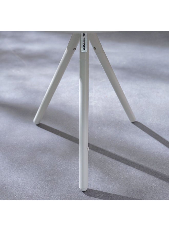 DANUBE HOME Cinny Coffee Table | 1 pc Outdoor Table |  Water-Resistant Patio Desk |  All Weather Steel Patio Modern Outdoor Furniture For Garden-White - Image 3