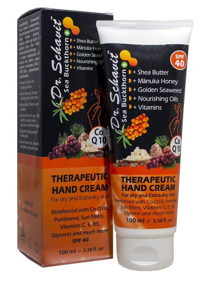 DR. SCHAVIT Sea Buckthorn Therapeutic Hand Cream For Dry & Extradry Skin. Hydrate Protect And Repair. Free Of Sls Als Parabens And Colorants Intensive Care Hand Cream - Image 1
