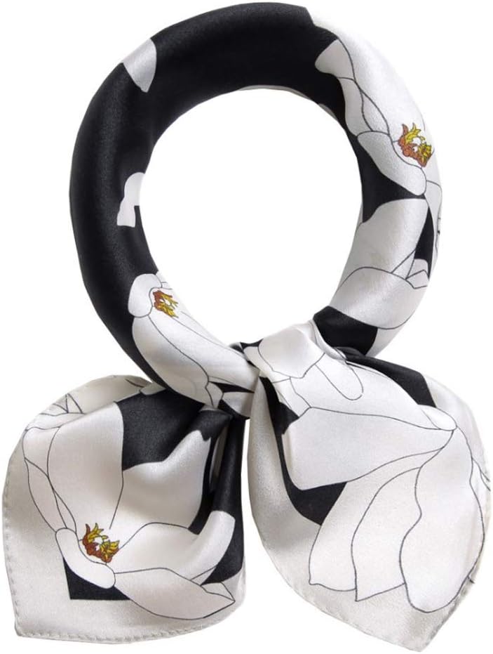 MEISEE 100% Mulberry Silk Scarfs Small Square Scarf 21" x 21" Neck Scarf Breathable Lightweight for Women Gift Packed - Image 1