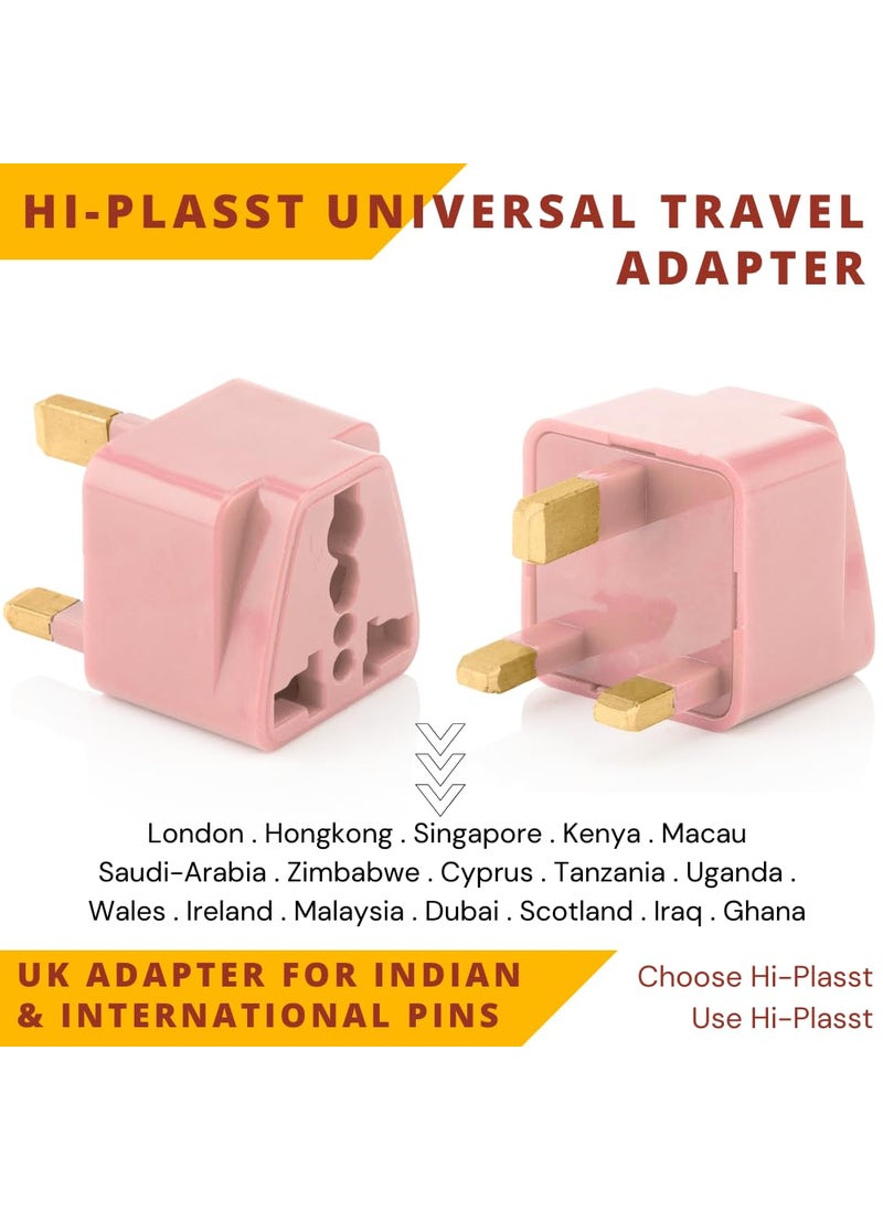 HI PLASST PINS N PLUGS HiPLASST India to UK Adapter Plug Pack of 1 GType Power Plug for London Converter for England Dubai Hong KongSingapore Ireland Wales Scotland Adaptor for Charging Laptop Camera Phone  - Image 2